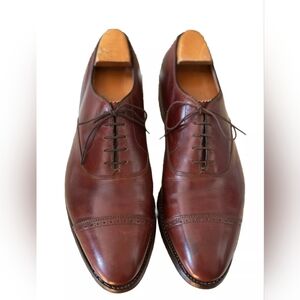 READ Alden Brown Balmoral Leather Cap Toe Oxfords Sz 45 12 B/D Dress Shoes